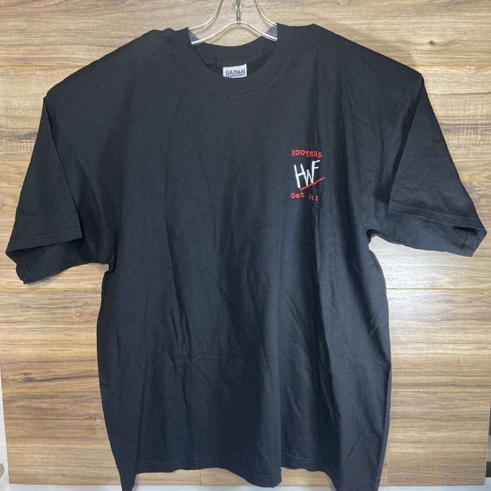 Vintage Hooters Wrestling Federation HWF 2001 Tee Black T-Shirt Size 2XL - Picture 7 of 7